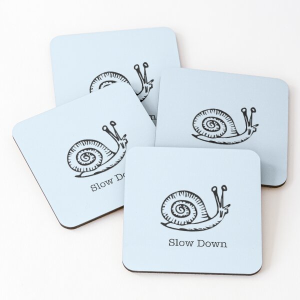 Item preview, Slow down snail motif  designed and sold by LauraCoxArt.