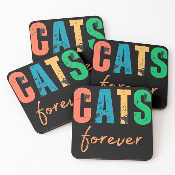 Item preview, Retro Cat Lovers Quote - Cats Forever Grunge Style designed and sold by SmyrnaArtGalery.