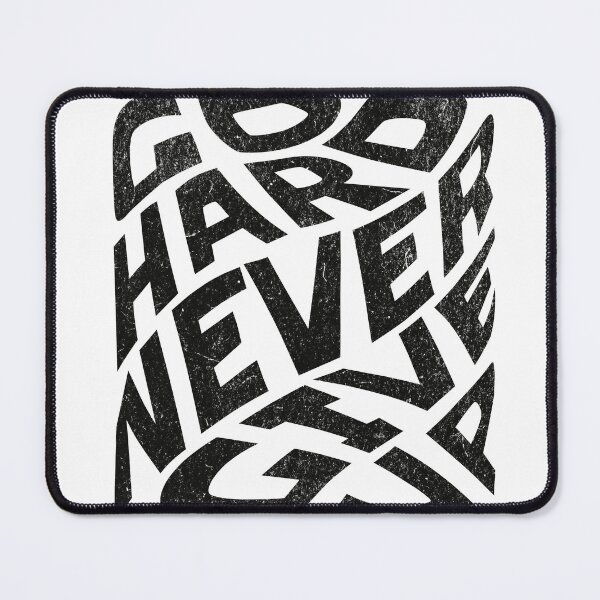 Item preview, Go Hard Never Give Up – 3D Cube Distortion Typography Design designed and sold by bdberto12.