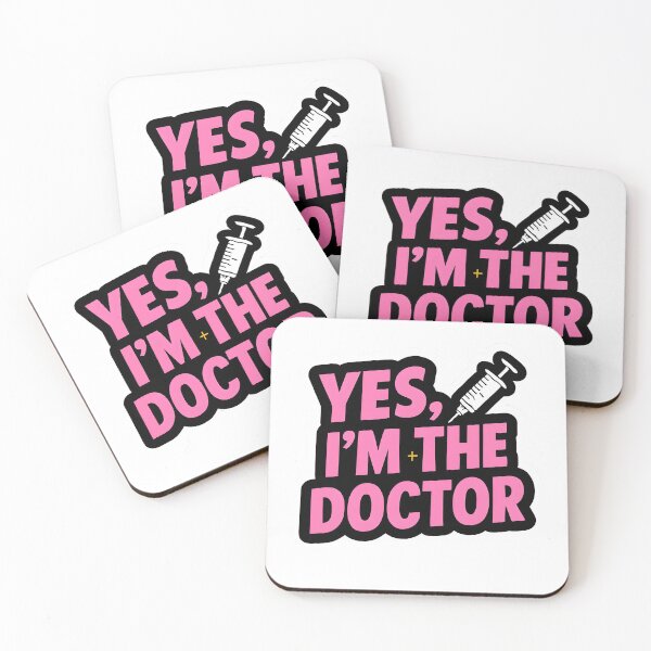 Item preview, Yes, I’m the Doctor – Hot Pink Medical Sticker with Syringe | Sassy Healthcare Vinyl designed and sold by StephAureusMD.