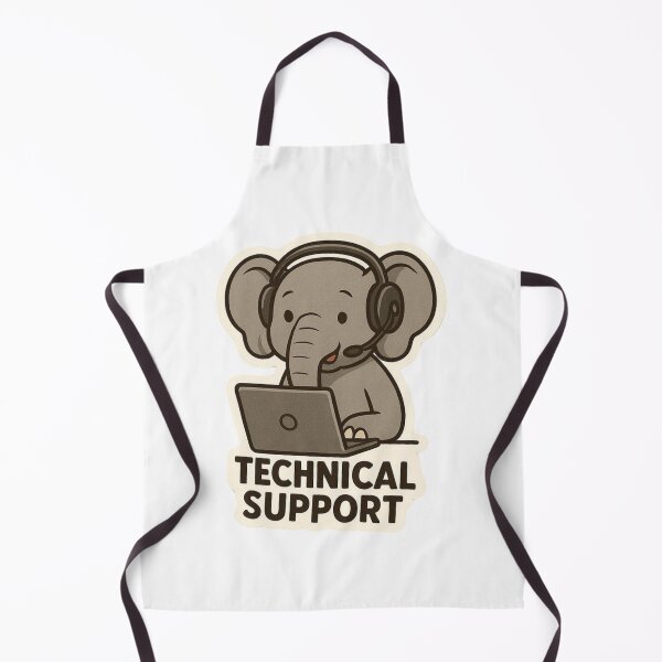 Artikelvorschau, Elefant für den technischen Support entworfen und verkauft von Byte Sized Artworks.