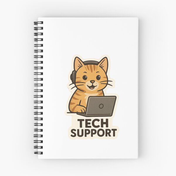 Item preview, Tech support cat designed and sold by Byte Sized Artworks.