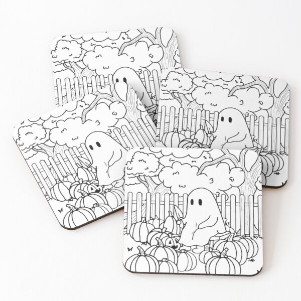 Item preview, Ghost carving pumpkins  designed and sold by Artistkhg.