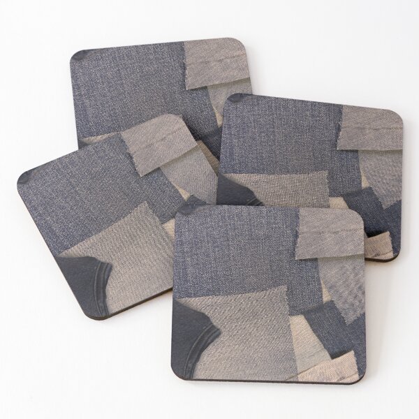 Item preview, Patches of blue jeans in cut shapes designed and sold by MYTOPSHELF.