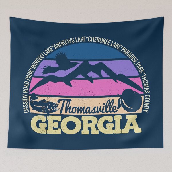 Item preview, Thomasville Georgia Sunset Retro Vintage Local Pride Logo designed and sold by CRHPOD20.