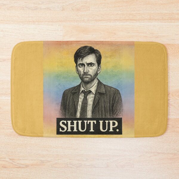 Item preview, David Tennant Shut Up – Rainbow Protest Portrait designed and sold by Where Troubles Melt Like Lemon Drops.