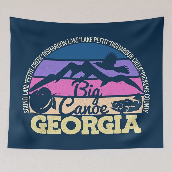 Item preview, Big Canoe Georgia Sunset Retro Vintage Local Pride Logo designed and sold by CRHPOD20.