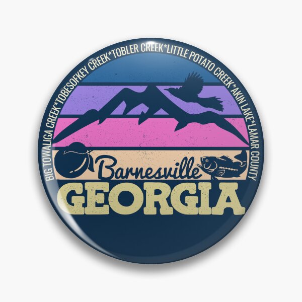 Item preview, Barnesville Georgia Sunset Retro Vintage Local Pride Logo designed and sold by CRHPOD20.