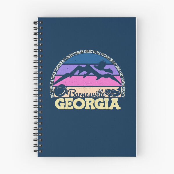 Artikelvorschau, Barnesville Georgia Sonnenuntergang Retro Vintage Lokalstolz Logo entworfen und verkauft von CRHPOD20.