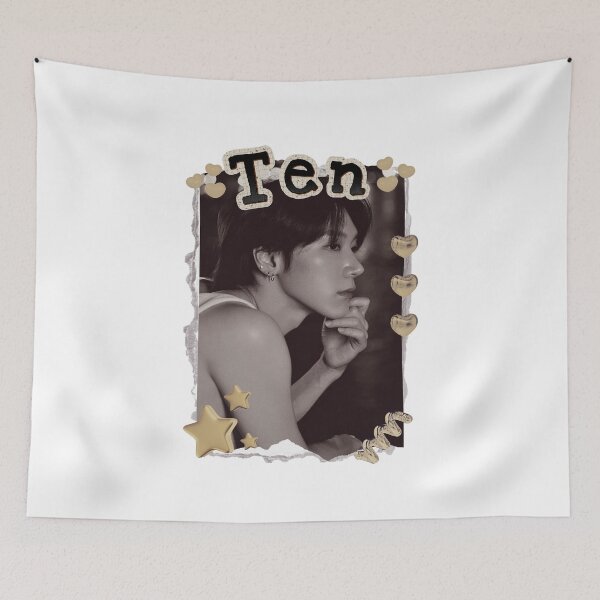 Item preview, NCT Ten (텐) Kpop Boy group Scrapbook Collage Cozy Y2K Vintage Design designed and sold by HELL0WBELLO.