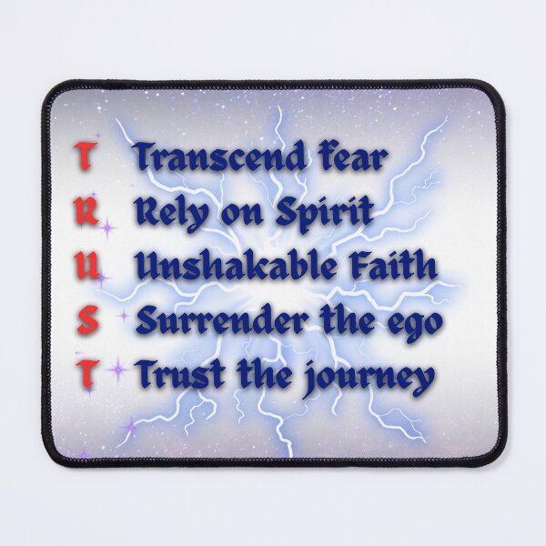 Item preview, TRUST – Spiritual Acronym Art | Transcend Fear • Rely on Spirit • Unshakable Faith • Surrender Ego • Trust the Journey designed and sold by SpiritStitch.