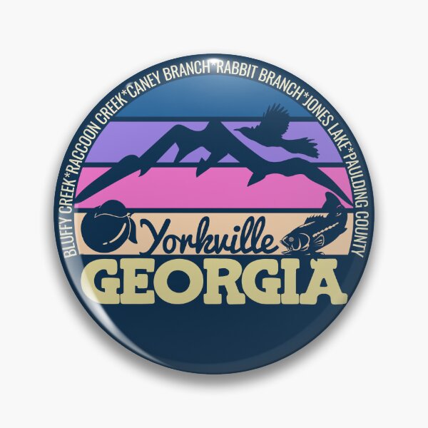 Item preview, Yorkville Georgia Sunset Retro Vintage Local Pride Logo designed and sold by CRHPOD20.