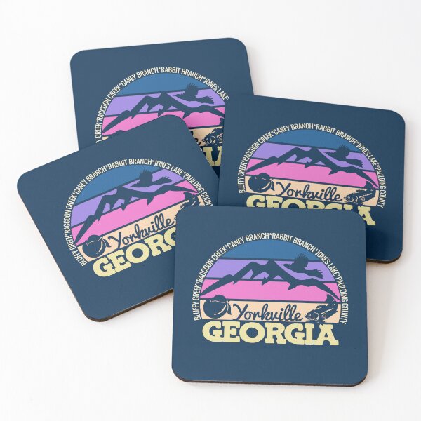 Item preview, Yorkville Georgia Sunset Retro Vintage Local Pride Logo designed and sold by CRHPOD20.