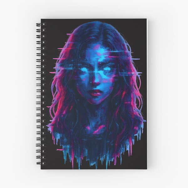 Item preview, Digital Spirit: Glitchcore Girl Lost in Neon Silence designed and sold by Witsanukon.