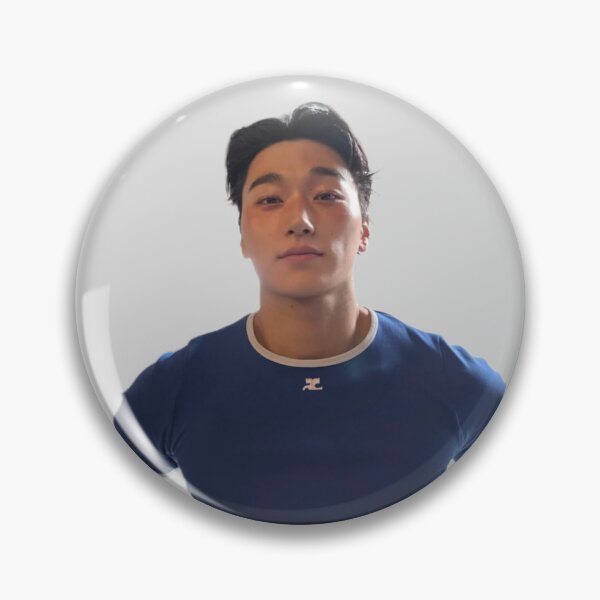 Item preview, Ateez San wearing blue shirt and blush designed and sold by introelegrfx.
