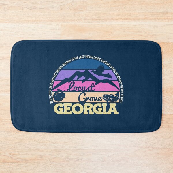 Item preview, Locust Grove Georgia Sunset Retro Vintage Local Pride Logo designed and sold by CRHPOD20.