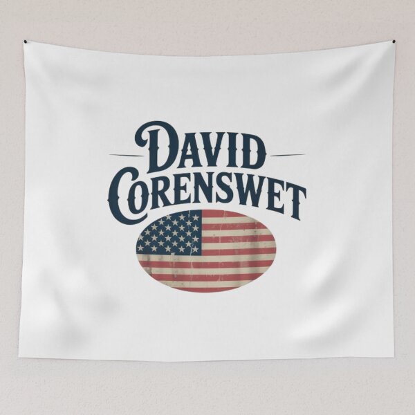 Item preview, David Corenswet Vintage Americana Design – Distressed USA Flag Typography Art designed and sold by dortmond.