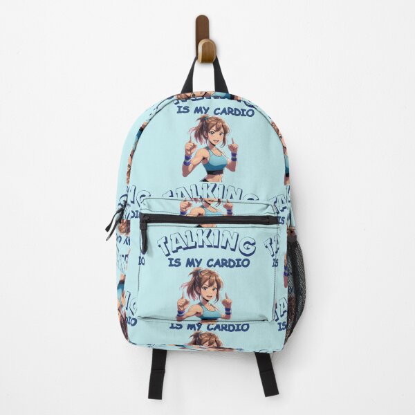 Item preview, Talking Is My Cardio anime style designed and sold by BreakupCentral.