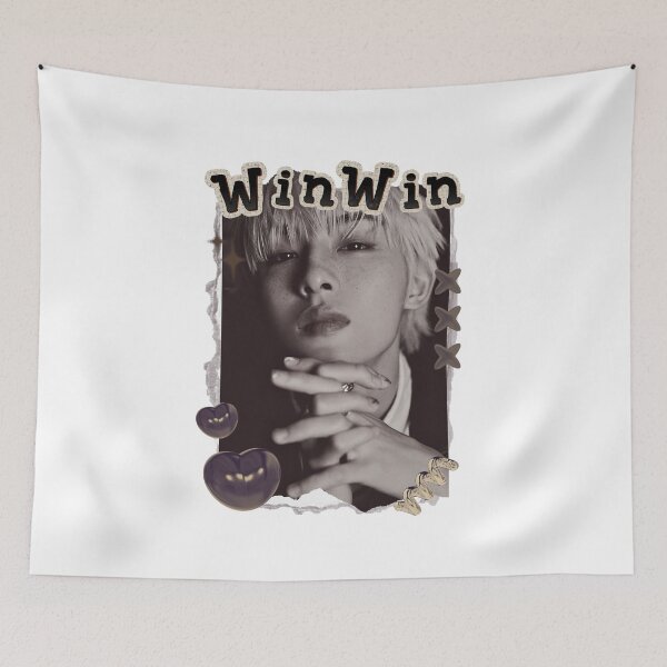 Item preview, NCT Winwin (윈윈) Kpop Boy group Scrapbook Collage Cozy Y2K Vintage Design designed and sold by HELL0WBELLO.