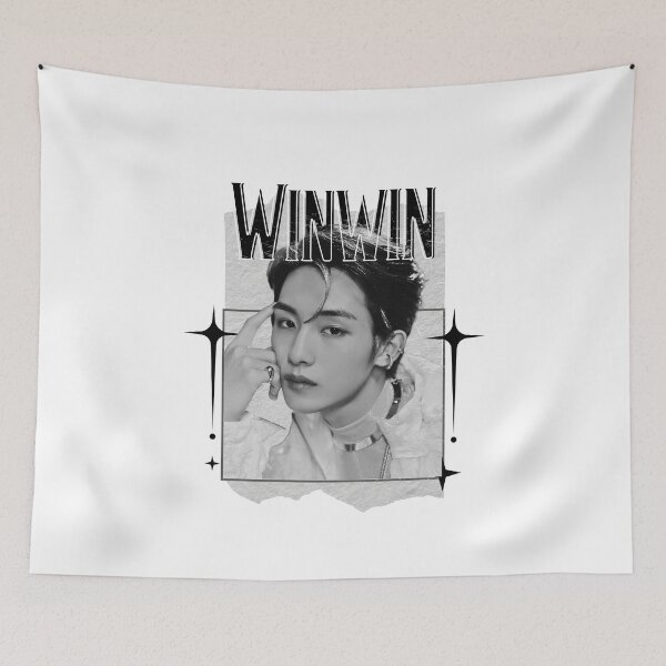 Item preview, NCT Winwin (윈윈) Kpop Boy Group Monochrome Black and White Classic Design Collage  designed and sold by HELL0WBELLO.
