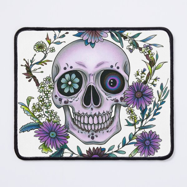 Item preview, Skull With Flowers designed and sold by BoneandBloomCo.