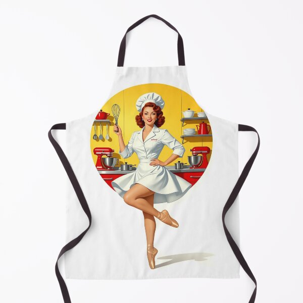 Item preview, Whisked Away – Retro Kitchen Pinup in Pointe Shoes designed and sold by Lightning-Lace.
