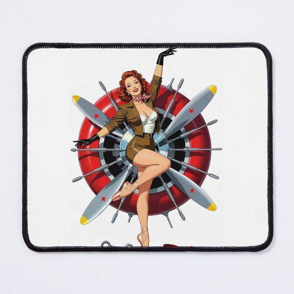 Item preview, Ballerina Bombshell - Retro Aviation Pinup Art designed and sold by Lightning-Lace.