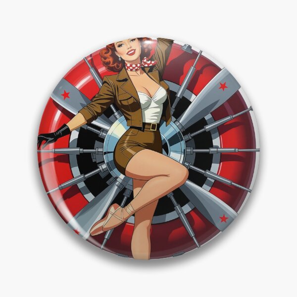 Item preview, Ballerina Bombshell - Retro Aviation Pinup Art designed and sold by Lightning-Lace.