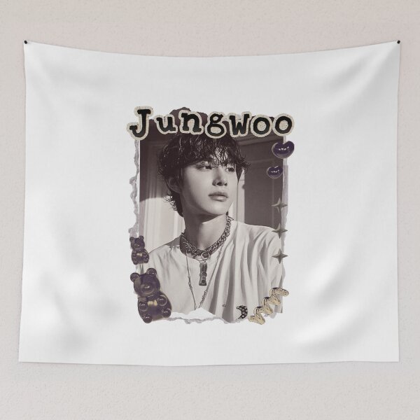 Item preview, NCT Jungwoo (정우) Kpop Boy group Scrapbook Collage Cozy Y2K Vintage Design designed and sold by HELL0WBELLO.