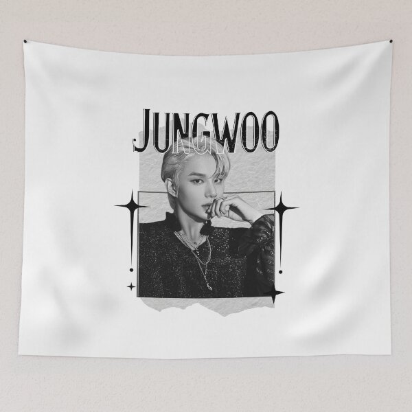 Item preview, NCT Jungwoo (정우) Kpop Boy Group Monochrome Black and White Classic Design Collage  designed and sold by HELL0WBELLO.
