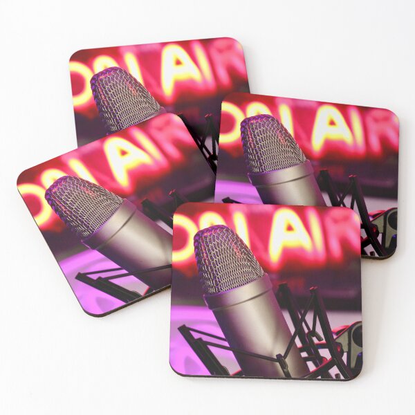 Item preview, Professional Studio Condenser Microphone With Neon Background designed and sold by Super Retro Digital.