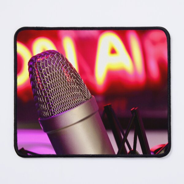 Item preview, Professional Studio Condenser Microphone With Neon Background designed and sold by Super Retro Digital.