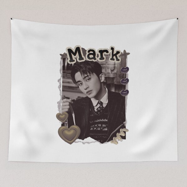 Item preview, NCT Mark (마크) Kpop Boy group Scrapbook Collage Cozy Y2K Vintage Design designed and sold by HELL0WBELLO.