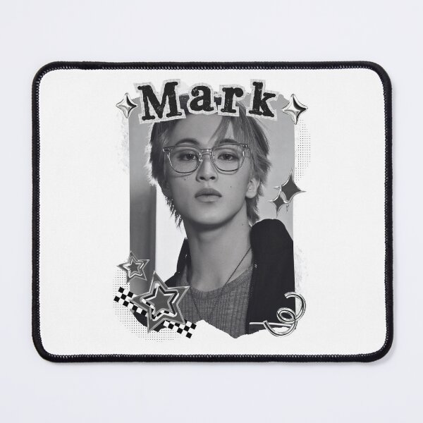 Item preview, NCT Mark (마크) Kpop Boy Group Monochrome Black and White Classic Design Collage designed and sold by HELL0WBELLO.