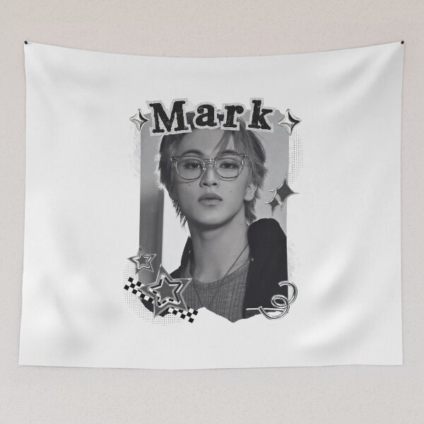 Item preview, NCT Mark (마크) Kpop Boy Group Monochrome Black and White Classic Design Collage  designed and sold by HELL0WBELLO.
