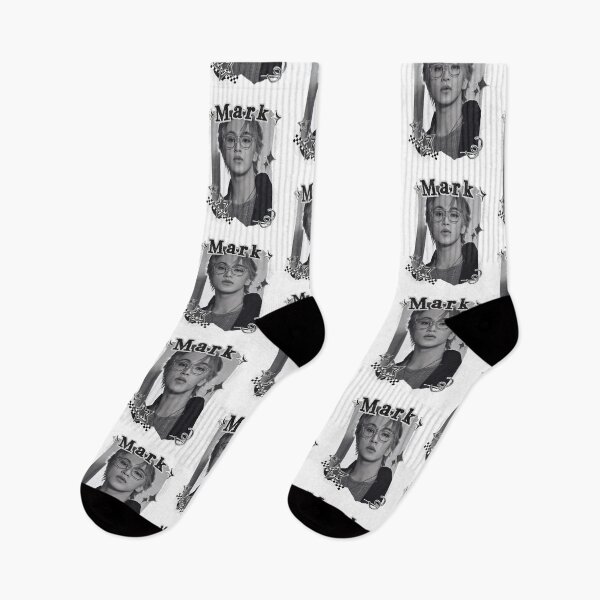 Item preview, NCT Mark (마크) Kpop Boy Group Monochrome Black and White Classic Design Collage  designed and sold by HELL0WBELLO.