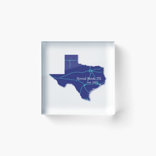Item preview, Round Rock, TX [Blue] designed and sold by PhilbonianDezin.
