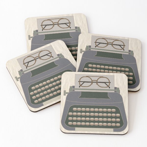 Item preview, Vintage Typewriter & Glasses – Light Academia Aesthetic designed and sold by LowlaBug Designs.