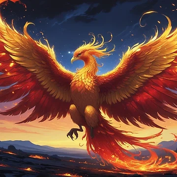 Artwork thumbnail, Mythical Phoenix Rising by The Dream Lab