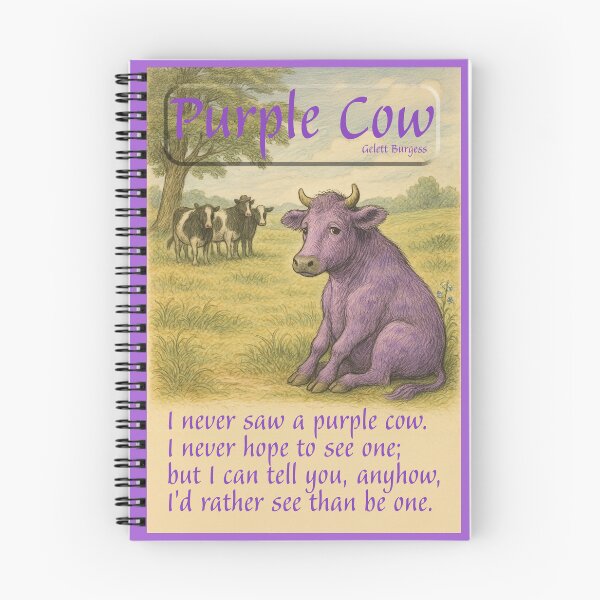 Item preview, Purple Cow by Gelett Burgess designed and sold by Tridentulus.