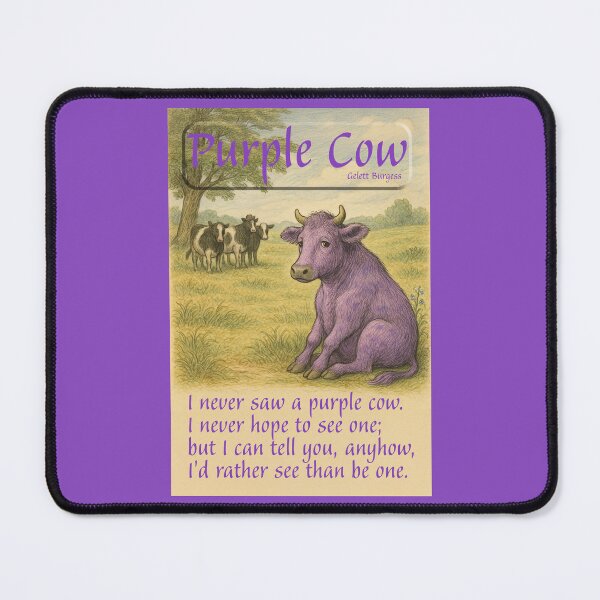 Item preview, Purple Cow by Gelett Burgess designed and sold by Tridentulus.