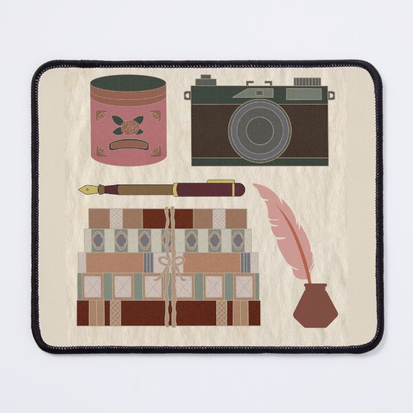 Item preview, Cozy Study Corner – Light Academia Desk & Books Aesthetic designed and sold by LowlaBug Designs.