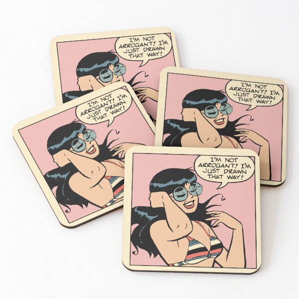 Item preview, She Can’t Help It • She’s Not Arrogant • Vintage Style Pop Art Veronica Parody designed and sold by wmxdesign.