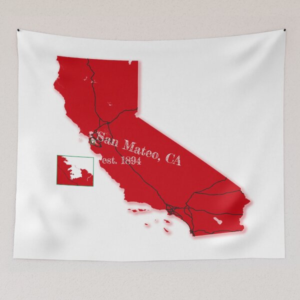Item preview, San Mateo, CA [Red] designed and sold by PhilbonianDezin.