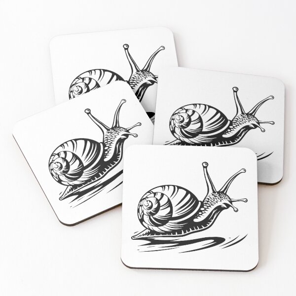Item preview, Detailed Snail Illustration – Black and White Nature Art designed and sold by inkoutninja.