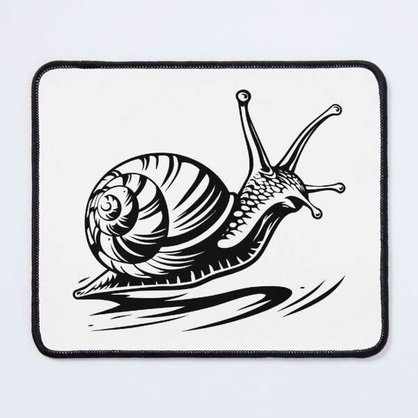 Item preview, Detailed Snail Illustration – Black and White Nature Art designed and sold by inkoutninja.