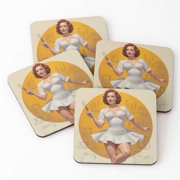 Item preview, Flour Power – Vintage Ballerina Baker Pinup designed and sold by Lightning-Lace.