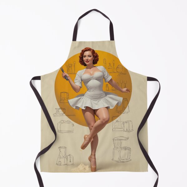 Item preview, Flour Power – Vintage Ballerina Baker Pinup designed and sold by Lightning-Lace.