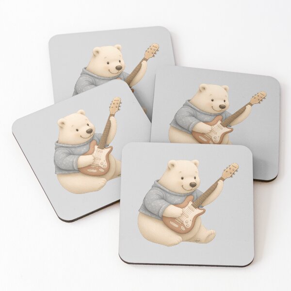 Item preview, Polar Bear with Guitar | Fun Children's Musical Illustration designed and sold by DakotaPoppin.