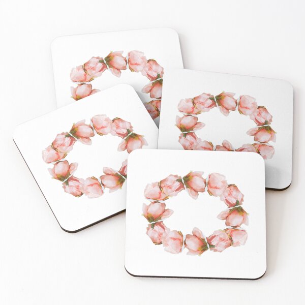 Item preview, wreath of pressed pink roses designed and sold by ashleyhudson.